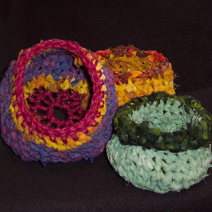 Crocheted Fabric Pots